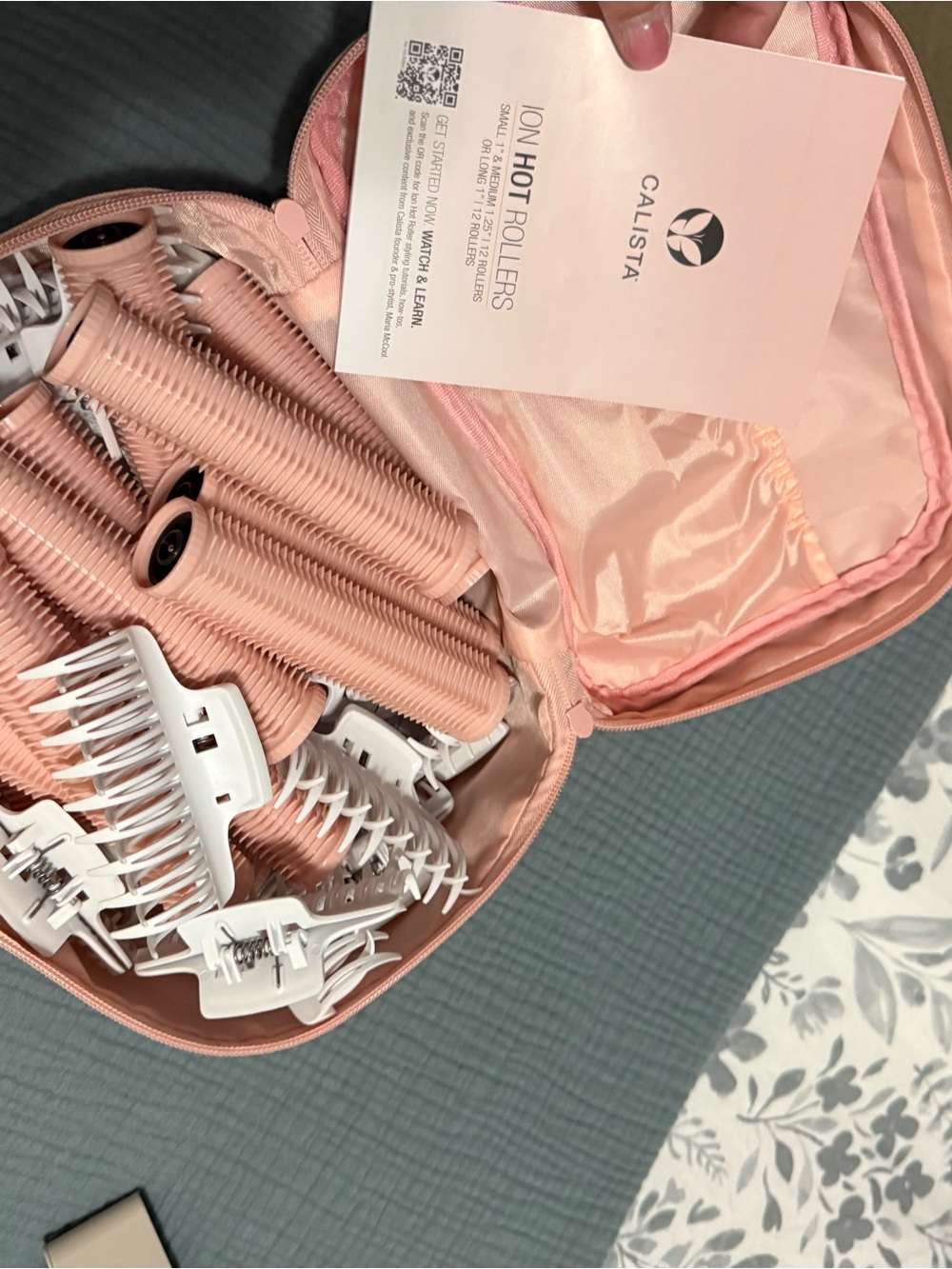 Calista Pink Ion Hot Rollers Set with Clips